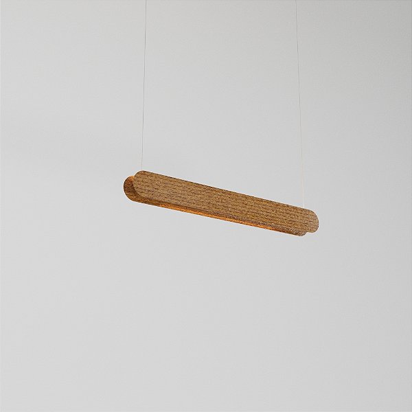 Arandela Barra Linear Golden Art 70 cm com Tubo LED T8 60 cm e Acabamento em Madeira P620-70MD