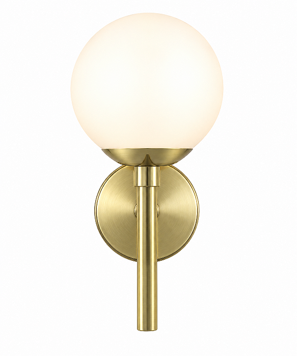 (Latão - Especiais) Arandela Clacie Golden Art P984LT Bola 10 cm com Soquete G9