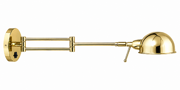 (Latão - Especiais) Arandela Danny Golden Art P685LT Articulada com 55 cm | G9