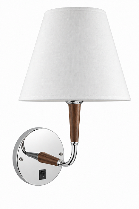 (Latão - Especiais) Arandela Golden Art P352LT 40x23cm Braço com Madeira E27
