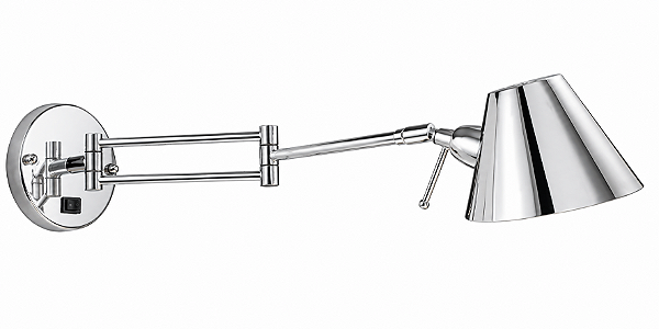 (Latão - Especiais) Arandela Golden Art P250LT Juliette Articulada em Latão com Braço de 55cm e Soquete G9