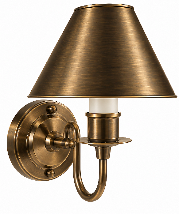 (Latão - Especiais) Arandela Golden Art P319-1LT Los Angeles com 1 Braço Soquete E27