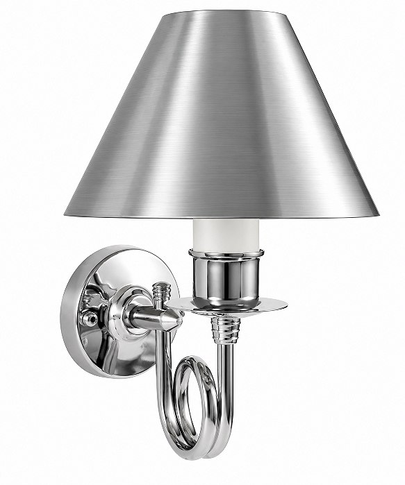 (Latão - Especiais) Arandela Golden Art P317LT Mini Corneta com Braço Torcido Soquete E27