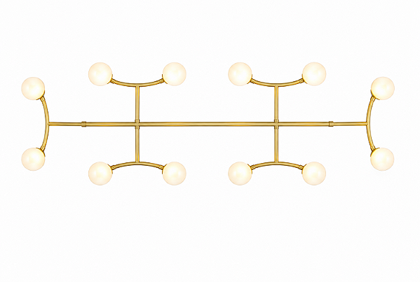 (Latão - Especiais) Arandela GRAPP 12 Golden Art P2820-12LT 12 x G9 – Design Sofisticado