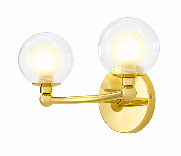 (Latão - Especiais) Arandela GRAPP Golden Art P2820-2LT 2 Soquetes G9 em – Design Elegante
