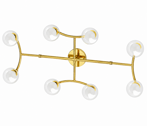 (Latão - Especiais) Arandela GRAPP 8 Golden Art P2820-8LT 8 x G9 – Design Sofisticado