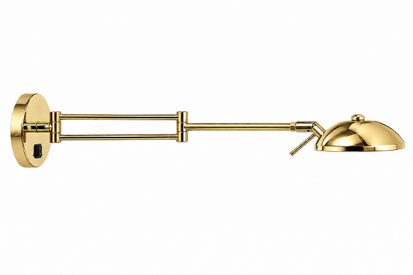 (Latão - Especiais) Arandela Jully Golden Art P680LT Articulada 72 cm de Largura | G9