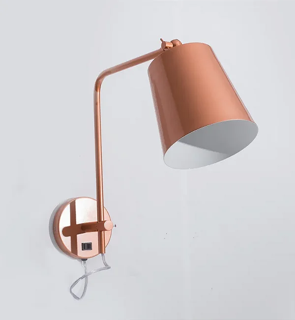 Arandela Mazza Golden Art em Latão com Braço em L e Soquete E27 P669LT