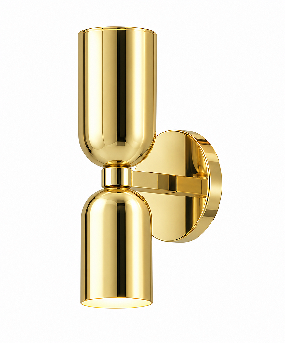 (Latão - Especiais) Arandela Milka Golden Art P2310E-2LT 2 Soquetes E27 | 20 cm