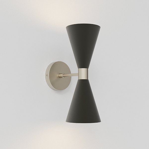 Arandela Picasso Golden Art com 2 Cones, Pintura e 2 Soquetes E27 P1071-2PI