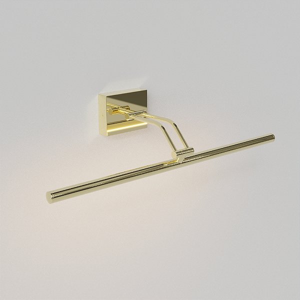 Arandela Pina Tubular Golden Art 60 cm em Latão 7/8” com Kit LED e Deslocamento P379A-60LT