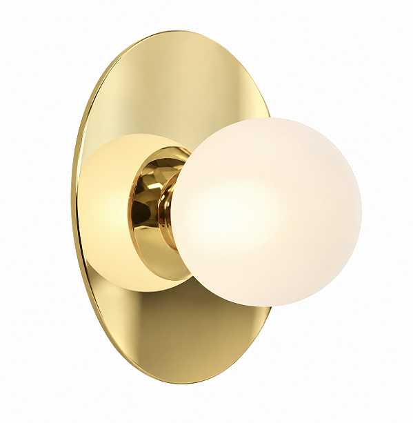 (Latão - Especiais) Arandela Punto Golden Art P2010LT Disco 20 cm com Soquete G9