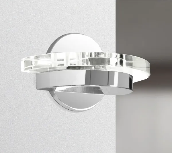 Arandela Redonda Acrílico Golden Art 24x13 cm em Latão com Soquete G9 P912LT