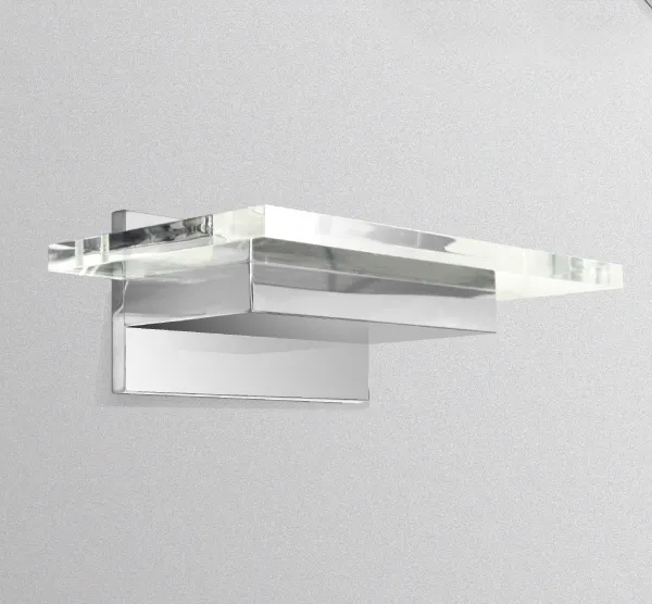 Arandela Retangular Acrílico Golden Art 30x16 cm em Latão com Soquete G9 P911LT