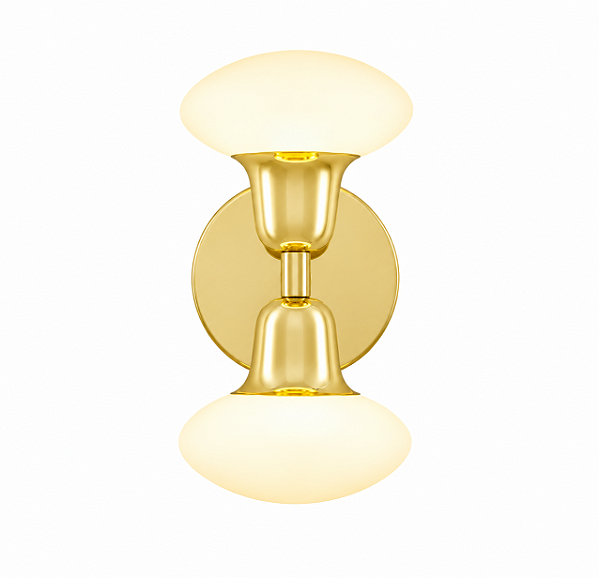 (Latão - Especiais) Arandela Roid Golden Art P2801-2LT 2 Soquetes G9 | 24 cm