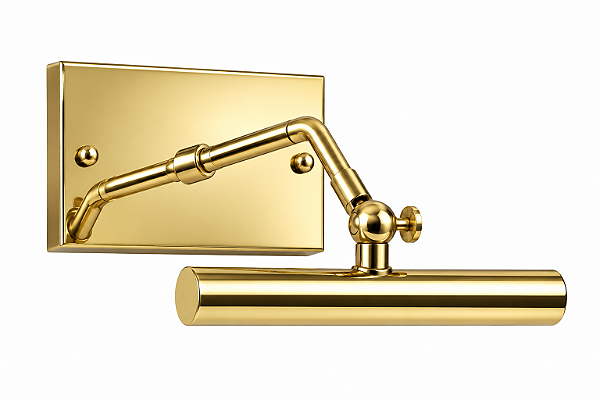 (Latão Especiais) Arandela Golden Art P371ALT Tubular 16 cm Canopla Retangular | 2x G9
