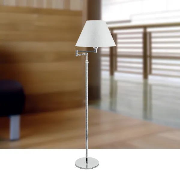 Coluna de Iluminação Golden Art Carol Telescópica em Latão com Braço Articulado Ajustável 130–175cm C233LT