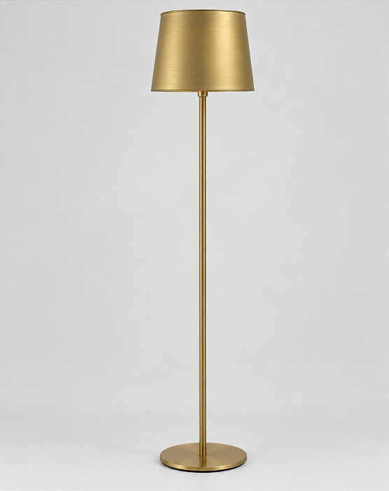 (Latão - Especiais) Coluna Iluminação Golden Art Castt C895LT Base Redonda Ø40cm e Lâmpada E27 160cm