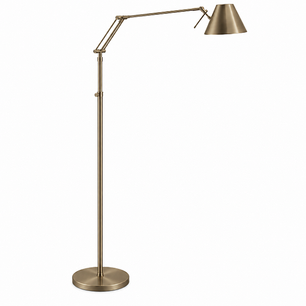 (Latão - Especiais) Coluna de Iluminação Golden Art Juliette Articulada em Latão com Lâmpada G9 Altura Média 155cm C250LT