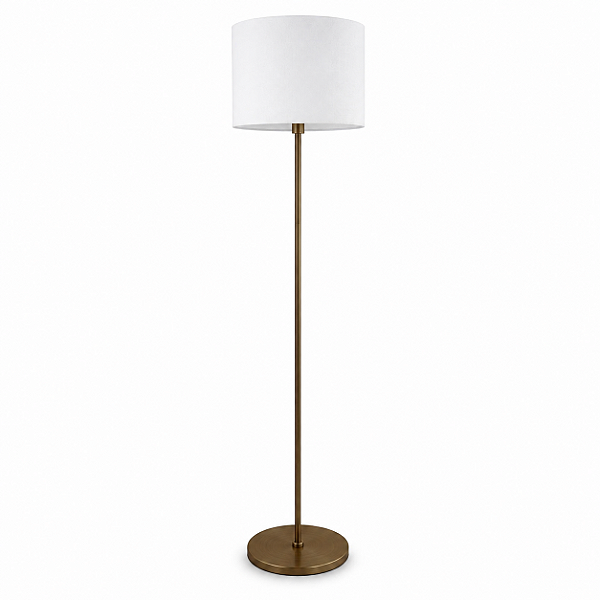 (Latão - Especiais ) Coluna de Iluminação Golden Art Luana Reta em Latão com Base Redonda 165cm C221LT