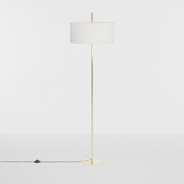 (Latão - Especiais) Coluna Iluminação Golden Art Marriot Reta em Latão com 2 Lâmpadas E27 165cm C717LT