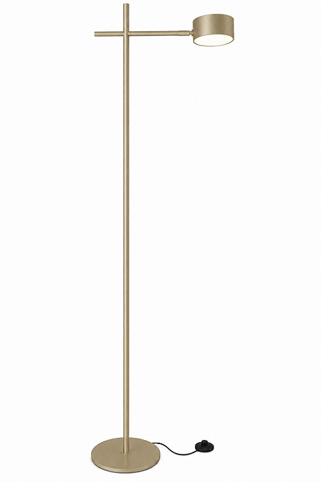 Coluna de Iluminação Golden Art Nell com 1 Foco LED 6W e Braço de 35cm com Pintura em Aço e Alumínio C8810-1PI