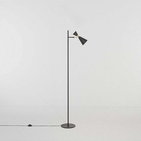 Coluna de Iluminação Golden Art Picasso com Foco Direcionável e Pintura em Aço e Alumínio com Lâmpada E27 150cm C1071PI