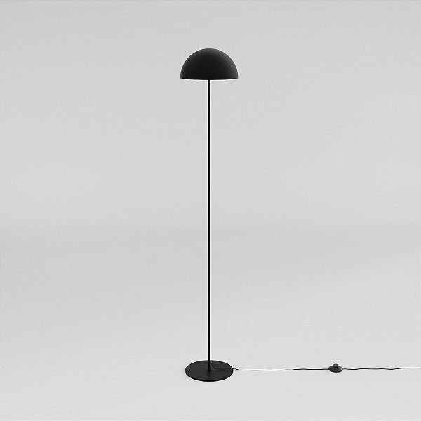 Coluna de Iluminação Golden Art Sfera com Pintura em Aço e Alumínio e Cúpula Ø25cm em Alumínio com 2 Lâmpadas G9 150cm C800-25PI