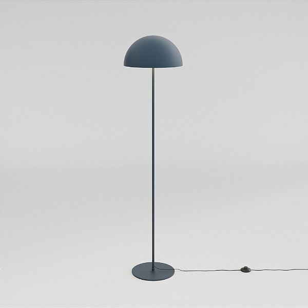 (Pintura) Coluna de Iluminação Golden Art Sfera com Pintura em Aço e Alumínio e Cúpula Ø35cm em Alumínio com 2 Lâmpadas E27 151cm C800-35PI