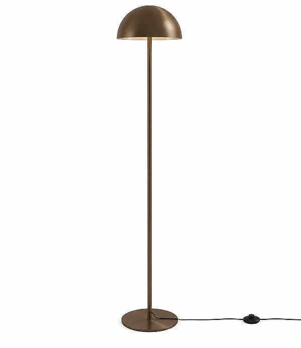 (Latão - Especiais ) Coluna Iluminação Golden Art Sfera C800-25LT Cúpula Ø25cm e 2 Lâmpadas G9 150cm