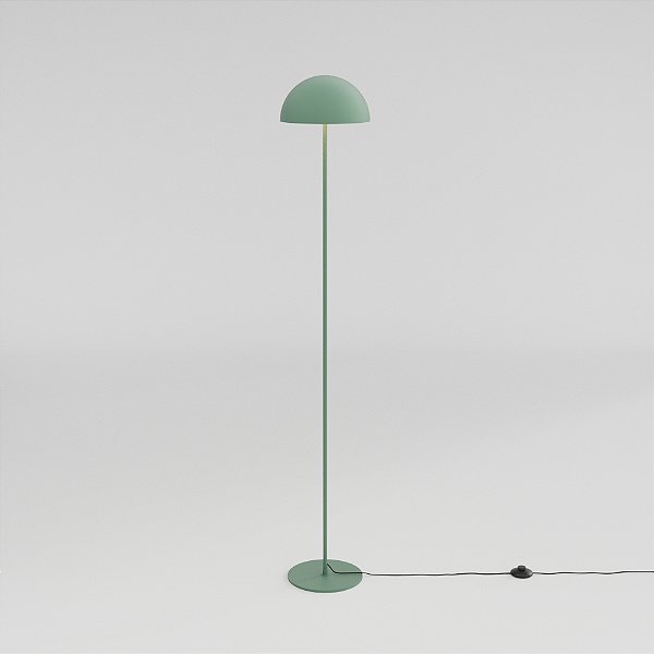 Coluna de Iluminação Golden Art Sfera em Latão com Cúpula Ø25cm e 2 Lâmpadas G9 150cm C800-25LT