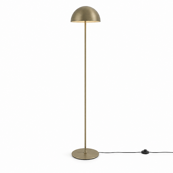 (Latão - Especiais) Coluna Golden Art Sfera C800-35LT com Cúpula Ø35cm e 2 Lâmpadas E27 151cm
