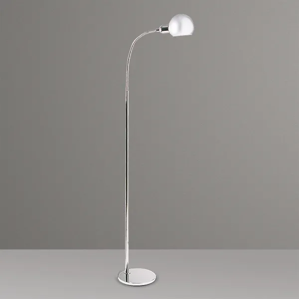 Coluna de Iluminação Golden Art Zara em Latão com Haste Flexível e Lâmpada E27 Altura Média 135cm C667LT