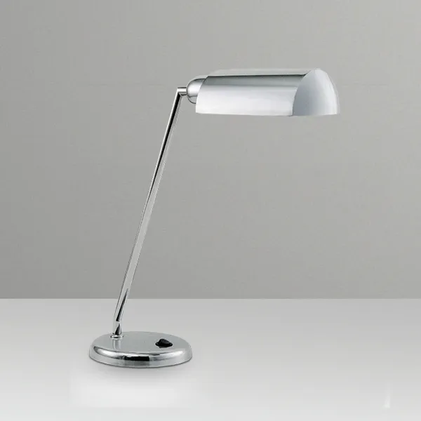 Luminária de Mesa Golden Art Desk com Haste Inclinada em Latão e Lâmpada E27 40cm M683LT