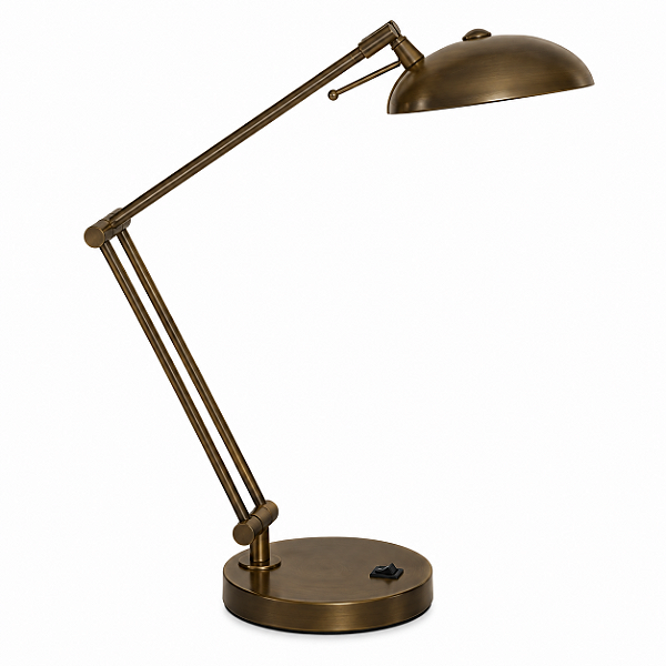 (Latão - Especiais) Luminária Mesa Golden Art Jully M680LT Articulada com Lâmpada G9 Altura Média 40cm