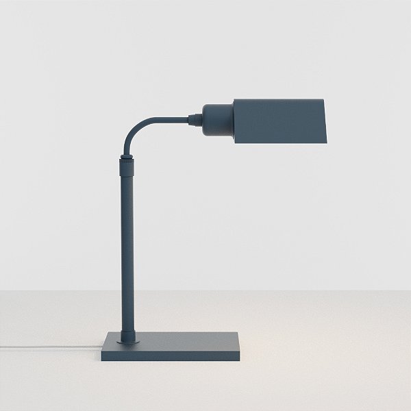 Luminária de Mesa Golden Art Vittoria Telescópica em Latão com Base Retangular e Lâmpada E27 Altura Ajustável 40–46cm M205LT