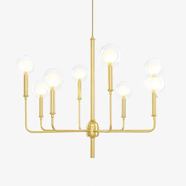 Lustre BANIS em Latão com 8 Soquetes G9 e Diâmetro de 60cm – Golden Art T2803-8LT