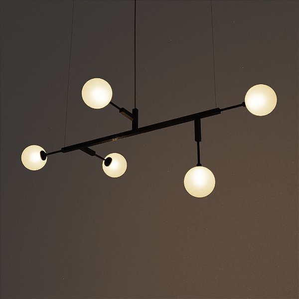 Lustre CINQUE 100 para Bolas de 12cm com Acabamento em Pintura – Golden Art T55100PI