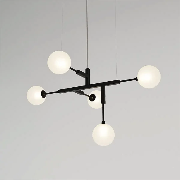 Lustre CINQUE 70 para Bolas de 12cm com Acabamento em Pintura – Golden Art T5570PI