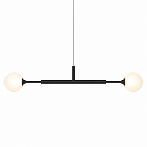 (Pintura) Lustre Due 70 Horizontal Golden Art T2270PI Globos 12cm com Soquetes G9 – Iluminação Decorativa