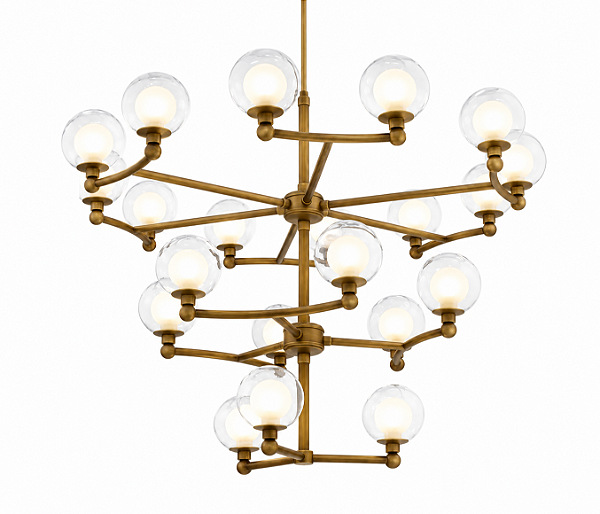 (Latão - Especiais) Lustre GRAPP 21 x G9 e Diâmetro de 65cm – Golden Art T2820-21LT