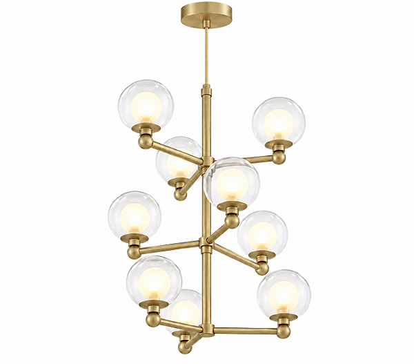 (Latão - Especiais) Lustre GRAPP Golden Art T2820-9LT 9 x G9 Diâmetro de 55cm –