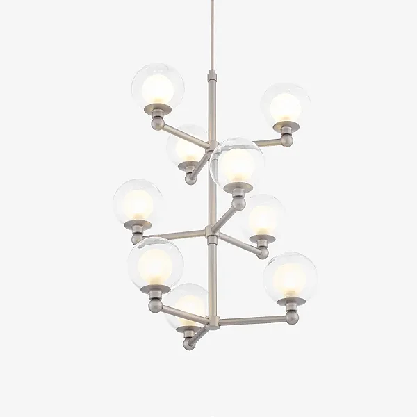 Lustre GRAPP em Latão com 9 Soquetes G9 e Diâmetro de 55cm – Golden Art T2820-9LT