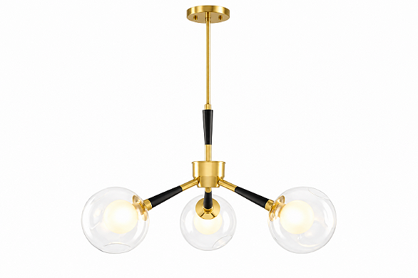(Latão - Especiais) Lustre KOLL Golden Art T2805-3LT com 3 Soquetes G9 –