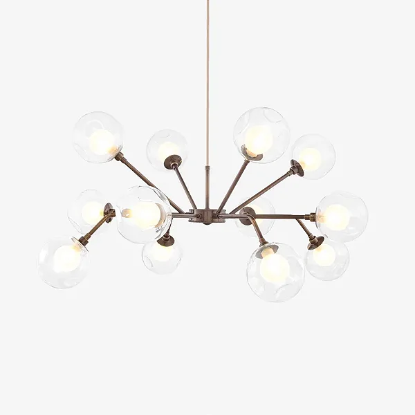 Lustre MOLLUS com 12 Soquetes G9 e Acabamento em Pintura – Golden Art T2812-12PI