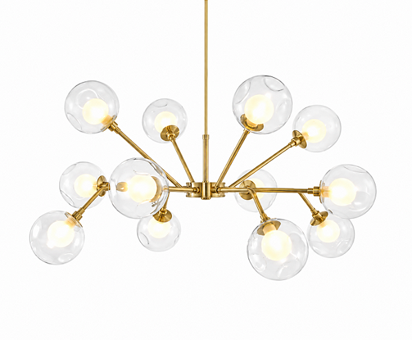 (Latão - Especiais) Lustre MOLLUS Golden Art T2812-12LT 12 x G9 e Diâmetro de 50cm –