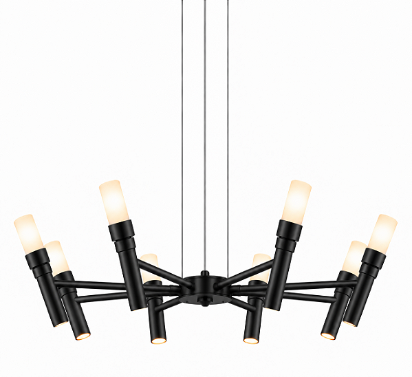 (Pintura) Lustre Montana 10 Braços Ø 70cm com Soquetes G9 – Golden Art Iluminação Decorativa T1072-10PI