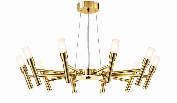 (Latão - Especiais) Lustre Montana 12 Braços Golden Art T1072-12LT Ø 80cm G9 – Decorativa