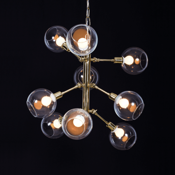 Lustre YORK 9 Braços Ø 65 cm em Latão – Design Clássico Golden Art T144-9LT