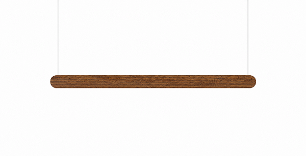 Pendente BARRA LINEAR Tubo LED T8 120 cm em Madeira – Golden Art T620-130MD